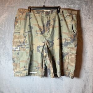 US Polo Assn Mens Camo Cargo Shorts Size 46 Green Military Utility Casual